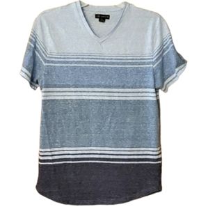 Ocean Current Mens Striped Blue Short Sleeve Shirt‎ Size Large